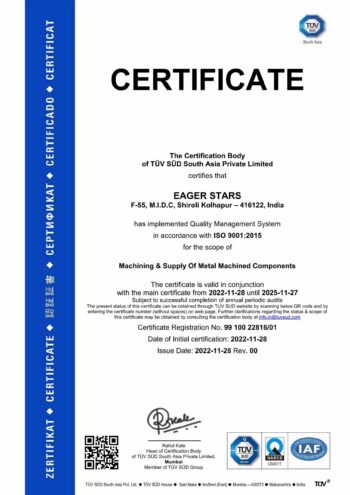 ISO 9001 2015 CERTIFICATE